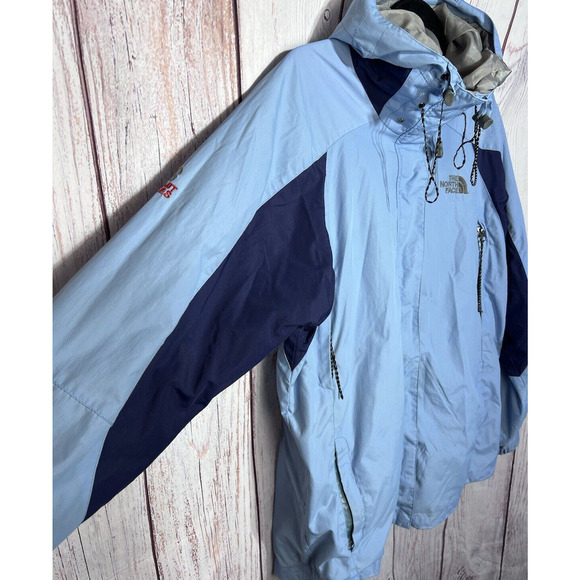 The North Face Hyvent Jacket Womens Hooded Full Zip Cinch Blue Navy Size M/L - Picture 6 of 9